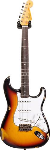 Fender Custom Shop 1965 Strat Relic 3 Tone Sunburst Rosewood Fingerboard #R100352