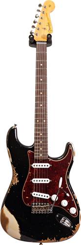 Fender Custom Shop 1961 Strat HEAVY RELIC Black over Desert Sand RW Master Builder Designed by Dale Wilson #R100391 Fender Custom Shop 1961 Strat HEAVY RELIC Black over Desert Sand RW Master Builder Designed by Dale Wilson #R100391