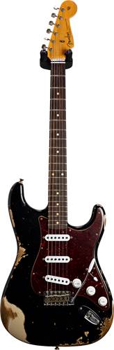 Fender Custom Shop 1961 Strat HEAVY RELIC Black over Desert Sand RW Master Builder Designed by Dale Wilson #R100437 Fender Custom Shop 1961 Strat HEAVY RELIC Black over Desert Sand RW Master Builder Designed by Dale Wilson #R100437