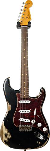 Fender Custom Shop 1961 Strat HEAVY RELIC Black over Desert Sand RW Master Builder Designed by Dale Wilson #R97928
