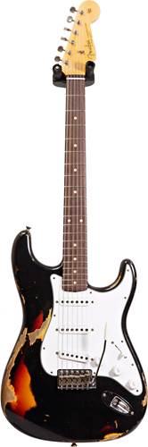 Fender Custom Shop 1961 Strat HEAVY RELIC Black over 3 Tone Sunburst RW Master Builder Designed by Dale Wilson #R100569