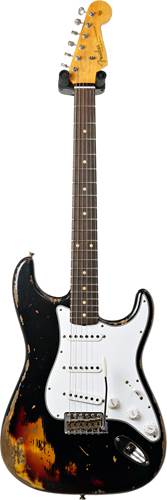 Fender Custom Shop 1961 Strat HEAVY RELIC Black over 3 Tone Sunburst RW Master Builder Designed by Dale Wilson #R100518