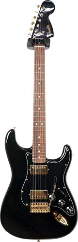 Fender Mahogany Blacktop Strat Black with Gold Hardware PF (Ex-Demo) #MX18185514