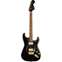 Fender Mahogany Blacktop Strat Black with Gold Hardware PF Front View