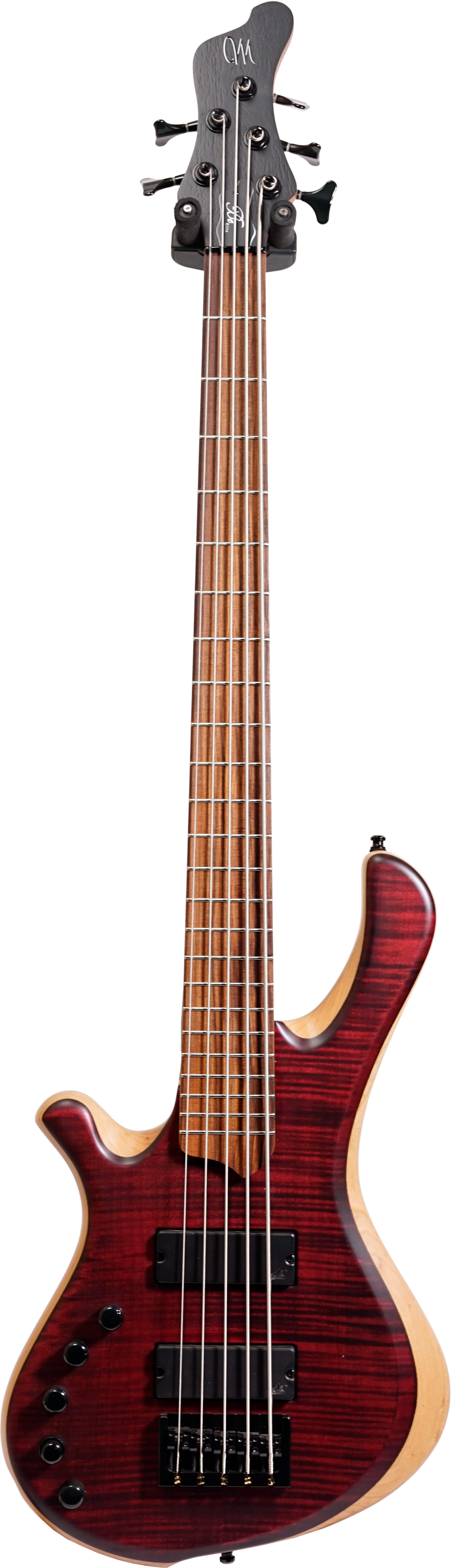 Mayones BE Elite 5 Flame Maple Top LH Dirty Red 