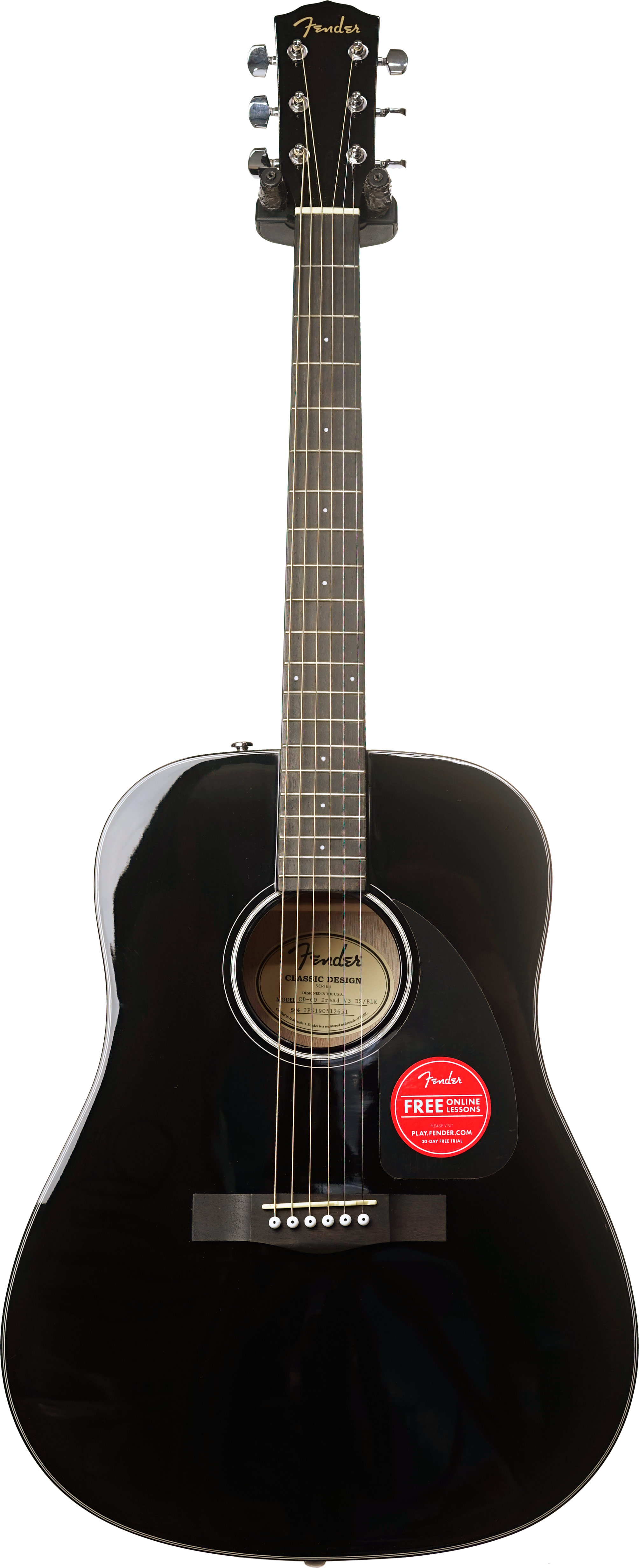 Fender CD-60 Dread V3 Black WN (Ex-Demo) #IPS190512651