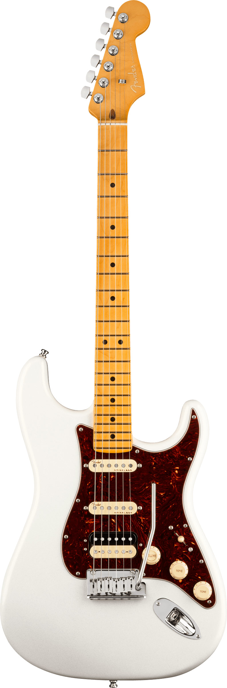 Buy the Fender American Ultra Stratocaster HSS Arctic Pearl Maple  Fingerboard