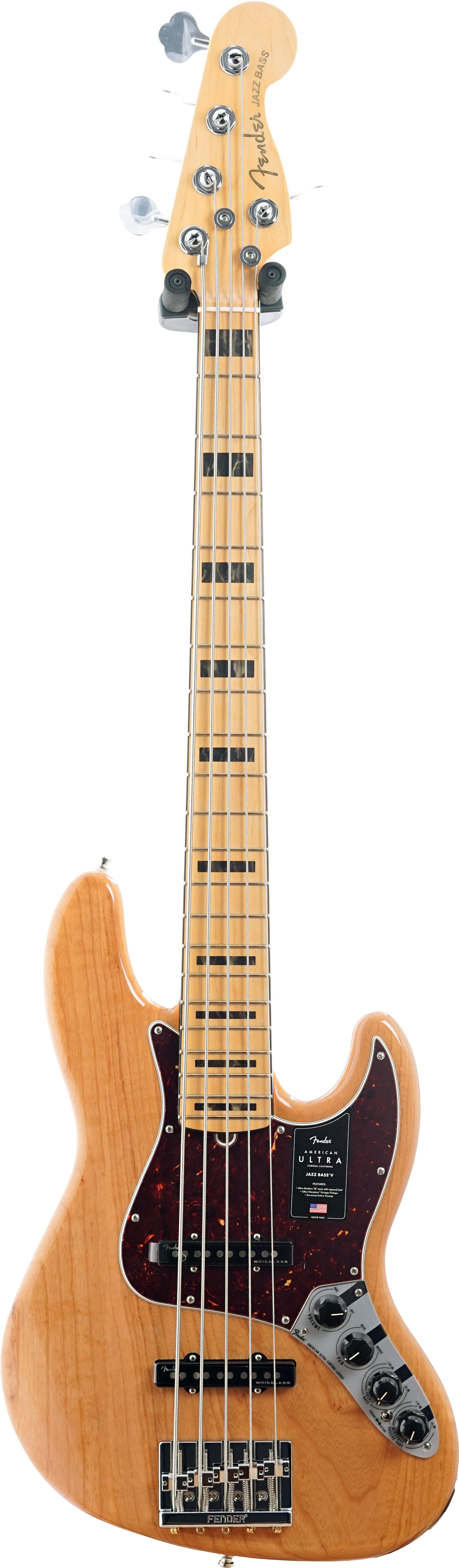 Fender american ultra jazz bass v mn aged deals natural