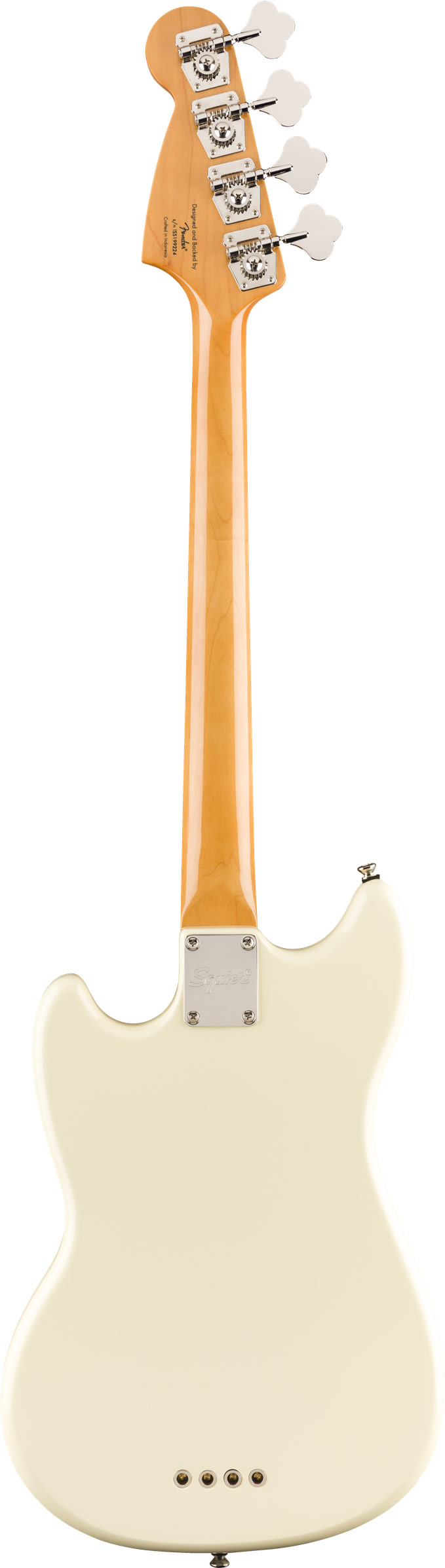 Squier Classic Vibe 60s Mustang Short Scale Bass Olympic White Indian Laurel Fingerboard