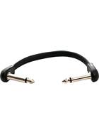 TOURTECH Flat Patch Cable 10cm Black Right Angle to Right Angle