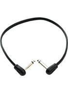 TOURTECH Flat Patch Cable 30cm Black Right Angle to Right Angle