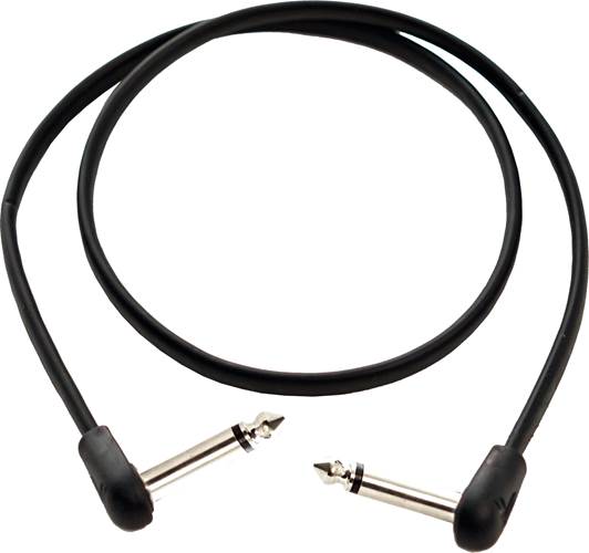 TOURTECH Flat Patch Cable 60cm Black Right Angle to Right Angle 