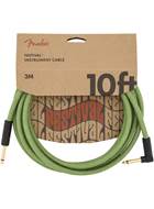Fender Festival 10ft Instrument Cable, Green Pure Hemp