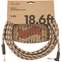 Fender Festival 18.6ft Instrument Cable, Brown Stripe Pure Hemp Front View