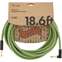 Fender Festival 18.6ft Instrument Cable, Green Pure Hemp Front View