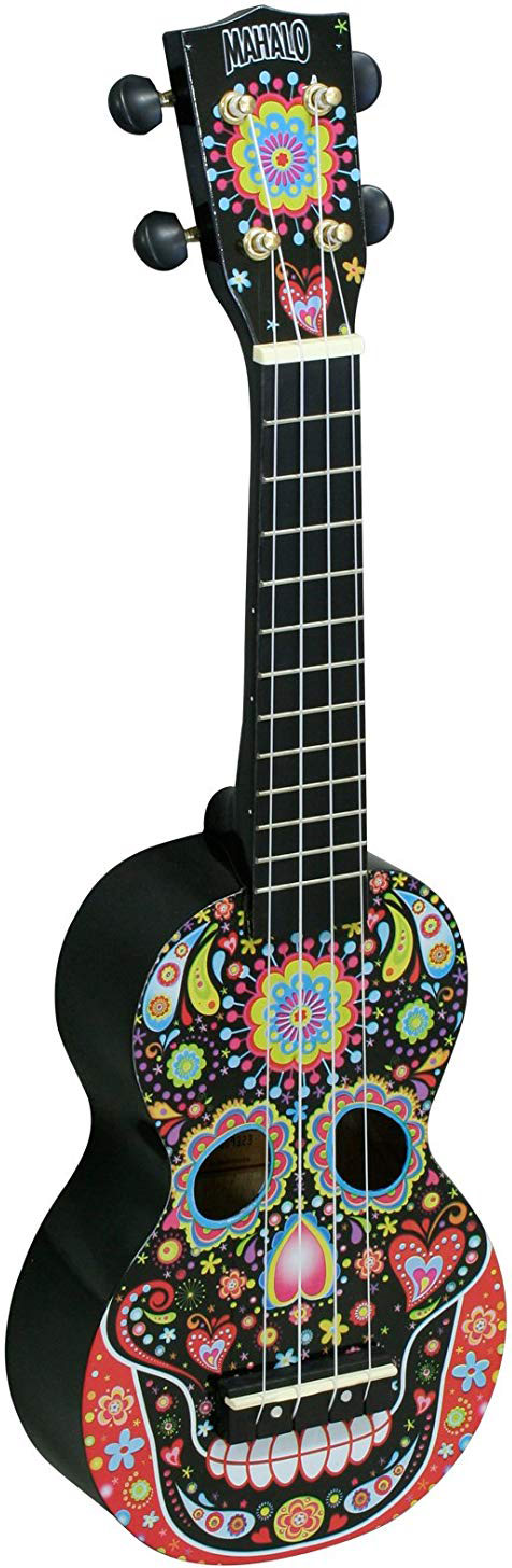 Mahalo Art Skull Ukulele Soprano Black