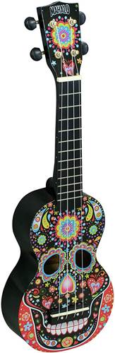 Mahalo Art Skull Ukulele Soprano Black Mahalo Art Skull Ukulele Soprano Black