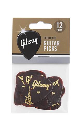 Gibson Gibson Picks Standard Celluloid Medium Plectrums APRT12-74M Gibson Gibson Picks Standard Celluloid Medium Plectrums APRT12-74M