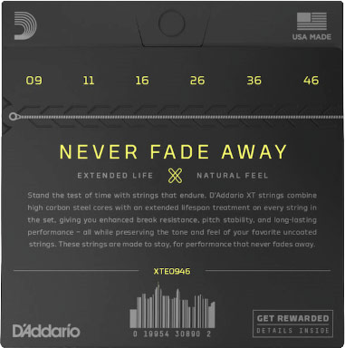 D'Addario XT Super Light Top/Regular Bottom Electric Nickel Plated Steel 09-46