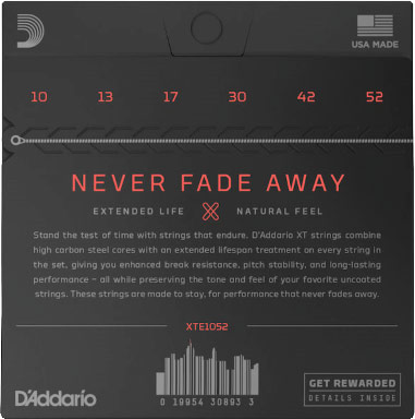 D'Addario XT Light Top/Heavy Bottom Electric Nickel Plated Steel 10-52