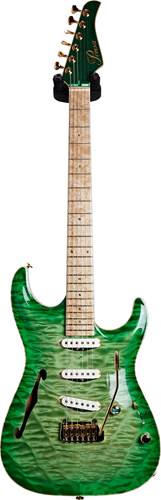 Pensa Guitars MK-1 7th Ave Light Green Burst Top Kryptonite Green Metallic Back #0850 