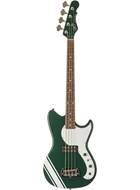 G&L USA Fallout Bass British Racing Green with White Racing Stripe
