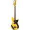 G&L USA Fallout Short Scale Bass Racing Yellow with Black Racing Stripe Front View