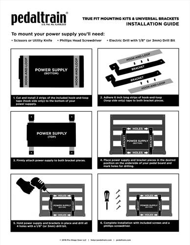 Pedaltrain True Fit Mounting Kit Large (For Classic Series) Pedaltrain True Fit Mounting Kit Large (For Classic Series)