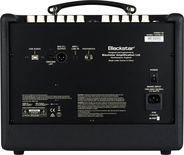 Blackstar Sonnet 60 Black Combo Acoustic Amp Blackstar Sonnet 60 Black Combo Acoustic Amp