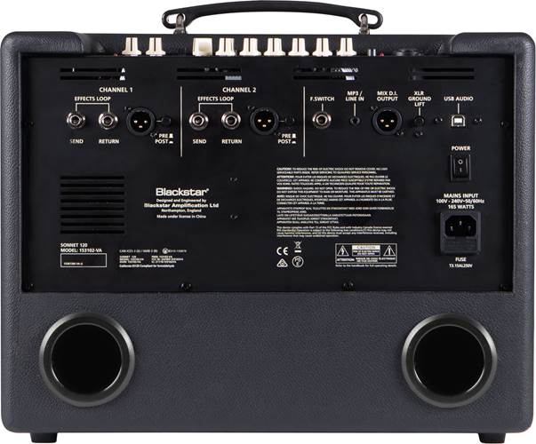 Blackstar Sonnet 120 Black Combo Acoustic Amp Blackstar Sonnet 120 Black Combo Acoustic Amp
