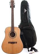 EastCoast D2SE Gloss Natural Acoustic Guitar Pack