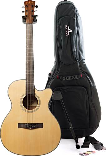 EastCoast G1CE Satin Natural Acoustic Guitar Pack