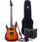 EastCoast GV320 Cherry Sunburst LH Electric Guitar Pack Front View