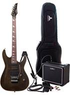 EastCoast GVQ230F Black Quilt Electric Guitar Pack