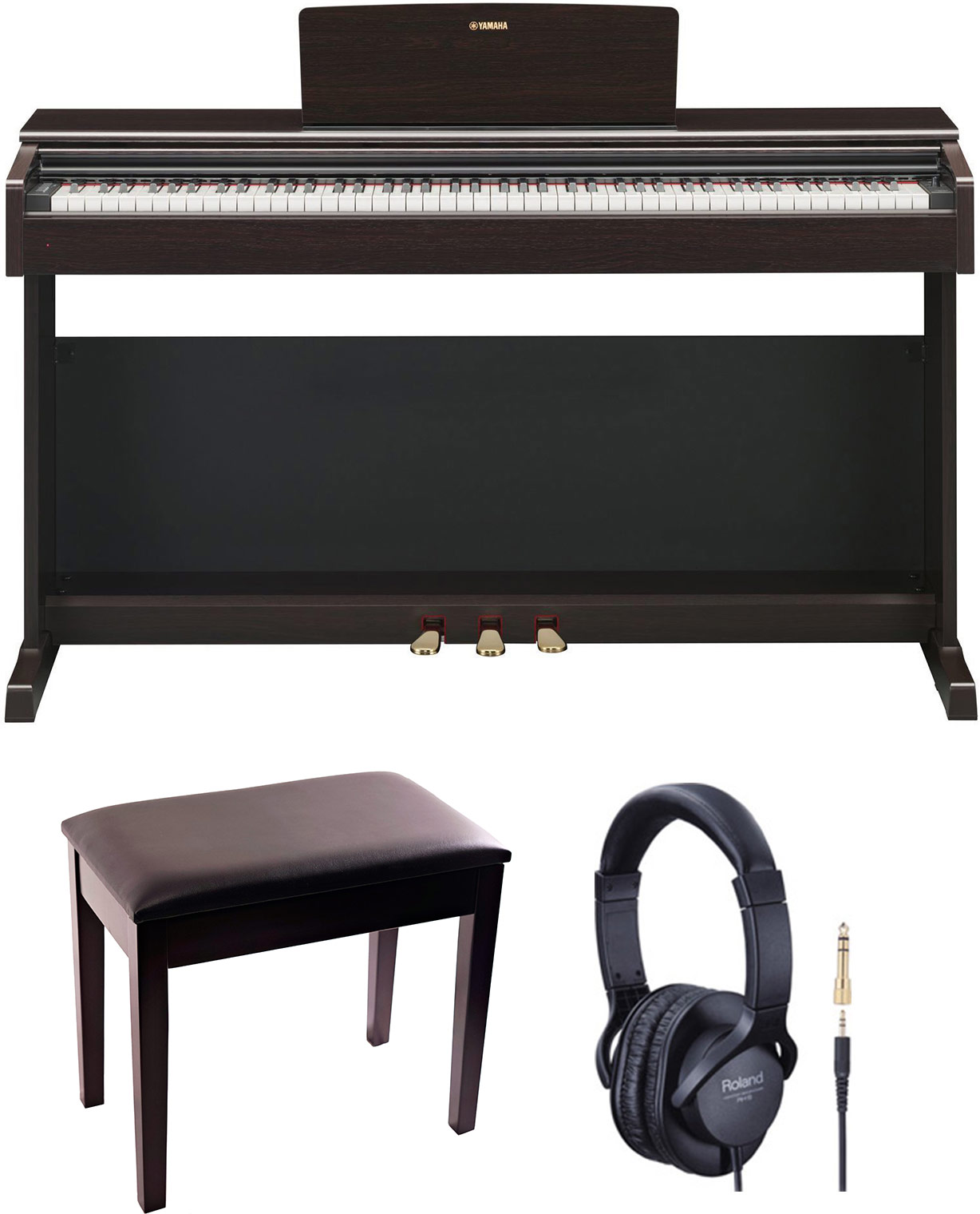 Yamaha YDP-144 Rosewood Digital Piano Pack