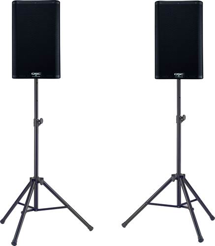 QSC K8.2 Pair with Stands