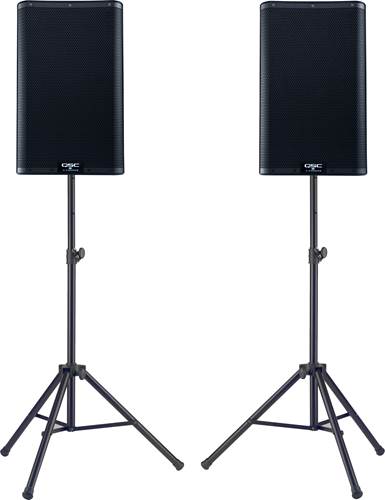 QSC K10.2 Pair with Stands