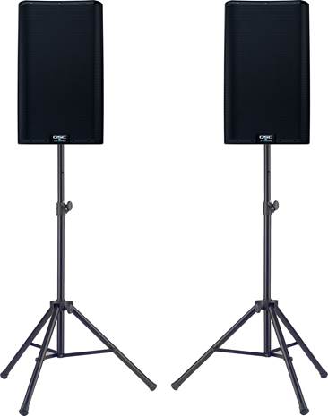 QSC K12.2 Pair with Stands