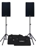 QSC K12.2 Pair with Tote Bags and Stands