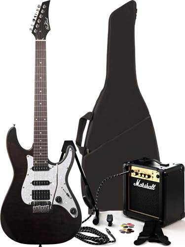 EastCoast GDT230 Grey Quilt and MG10 Electric Guitar Pack
