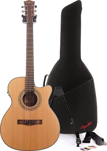 EastCoast G2SCE Natural with Fender Bag Acoustic Guitar Pack