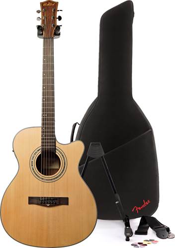 EastCoast G1SCE Natural with Fender Bag Acoustic Guitar Pack