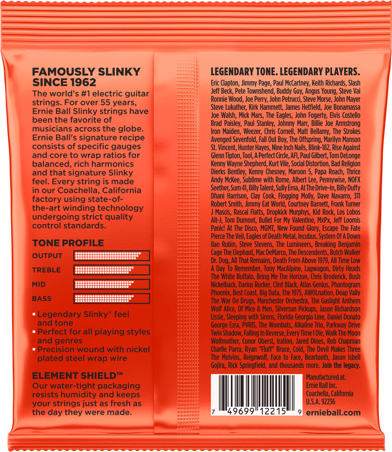 Ernie Ball 2215 Skinny Top Heavy Bottom 10-52