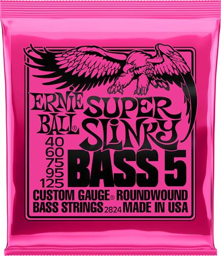 Ernie Ball 2824 Super Slinky 5-String Bass Nickel Wound 40-125