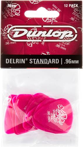 Dunlop 41P.96 Delrin 500 Standard 12/Play Pack Picks