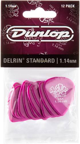 Dunlop 41P1.14 Delrin 500 Standard 12/Play Pack Picks