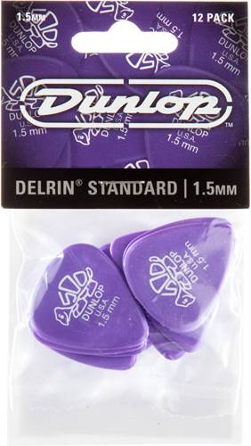 Dunlop 41P1.5 Delrin 500 Standard 12/Play Pack Picks