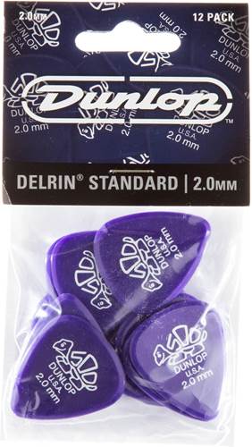 Dunlop 41P2.0 Delrin 500 Standard 12/Play Pack Picks