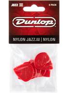 Dunlop 47P3N Jazz III Nylon Sharp 1.38mm 6/ Play Pack Picks