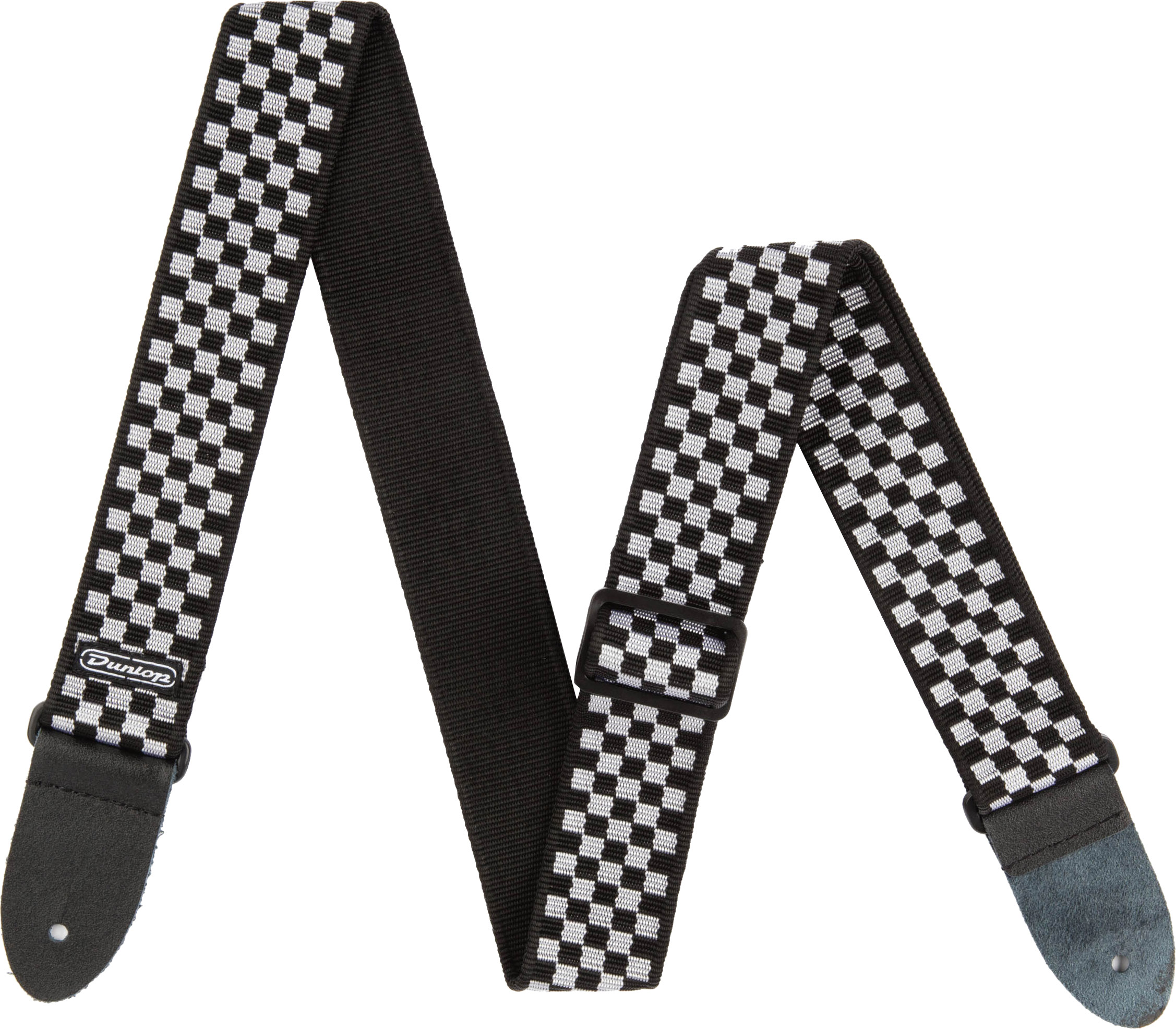 Dunlop D38-31BK Strap Black White Checker